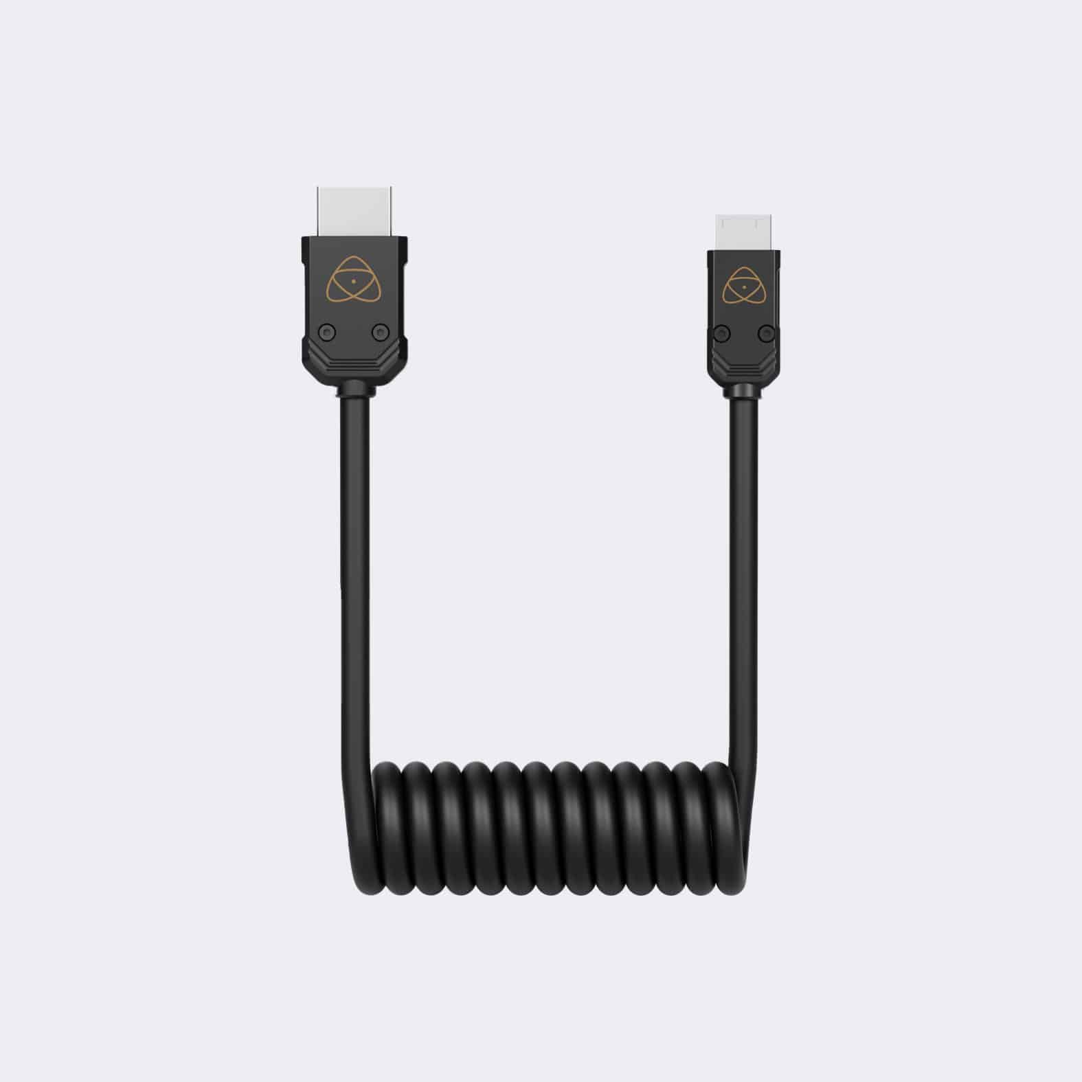 4K60p Coiled Cable – Micro to Full HDMI